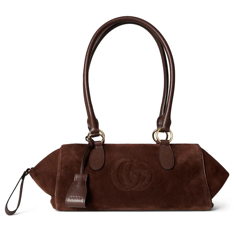 Medium Boston Bag with Double G Details